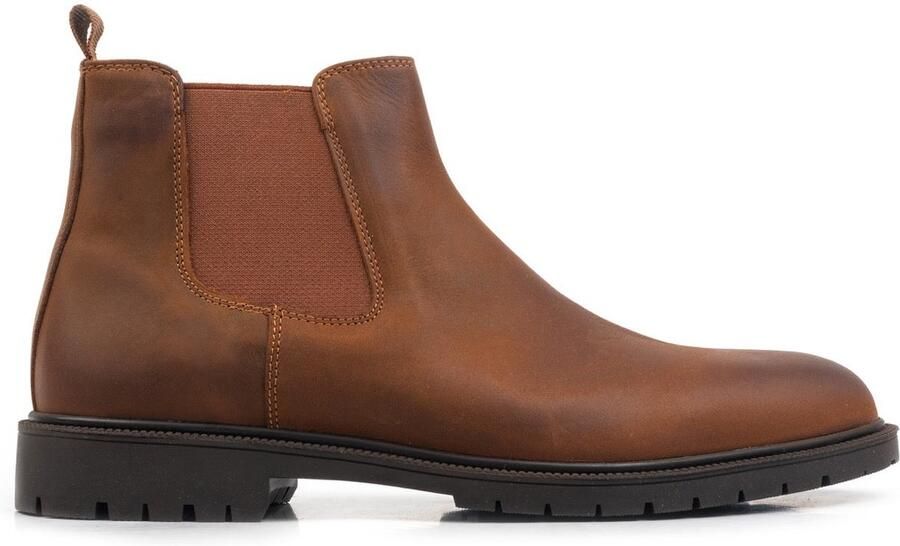 OMNIO adam chelsea boots tan waxed leer