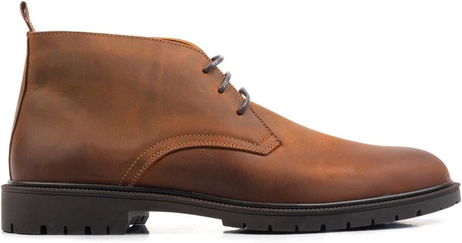 OMNIO adam chukka boots tan waxed leer