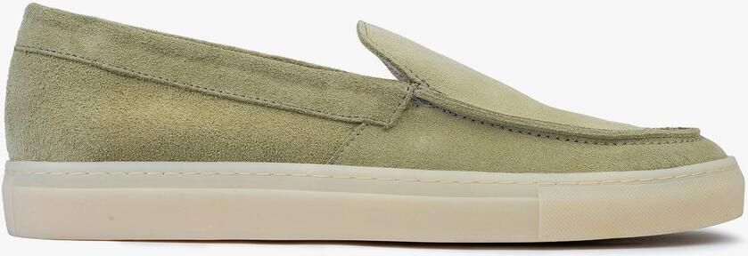 OMNIO avrid loafers heren groen suède