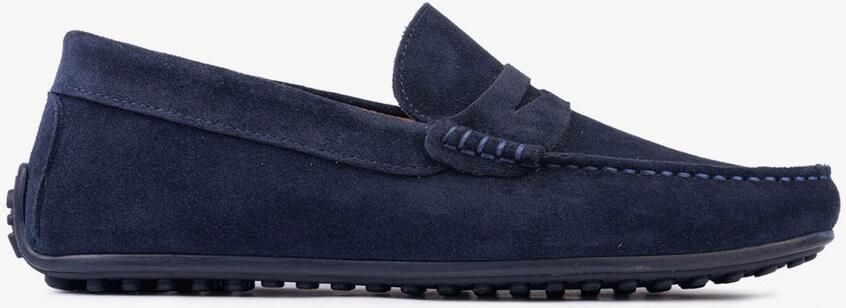 OMNIO bjorn loafers heren navy suède