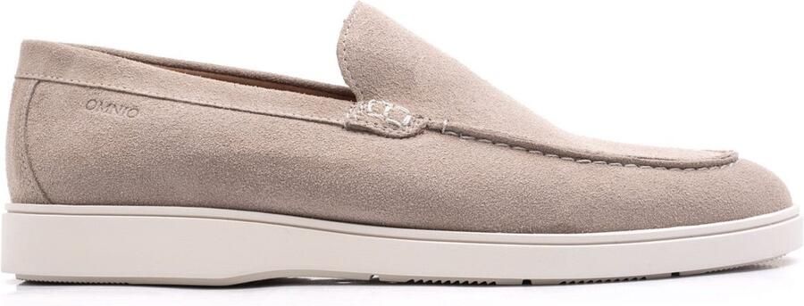 OMNIO cave moc loafers heren sesamo suède