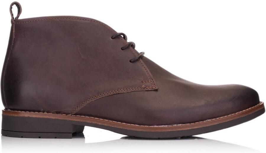 OMNIO chukka boots donkerbruin waxed leer