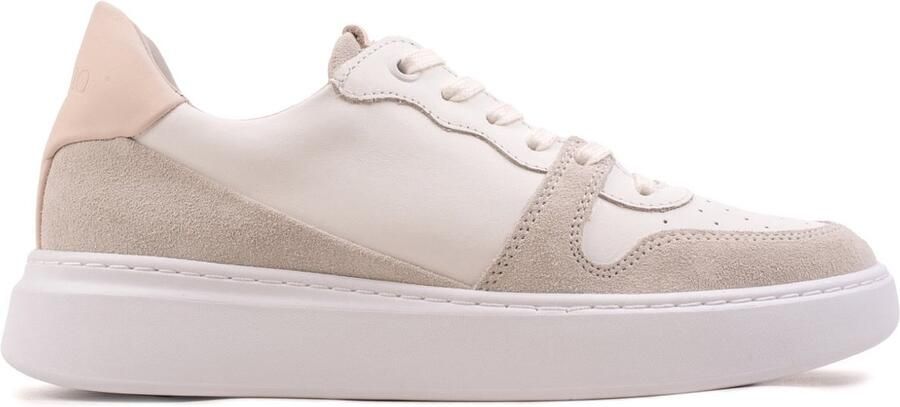 OMNIO classic sneakers dames wit beige leer