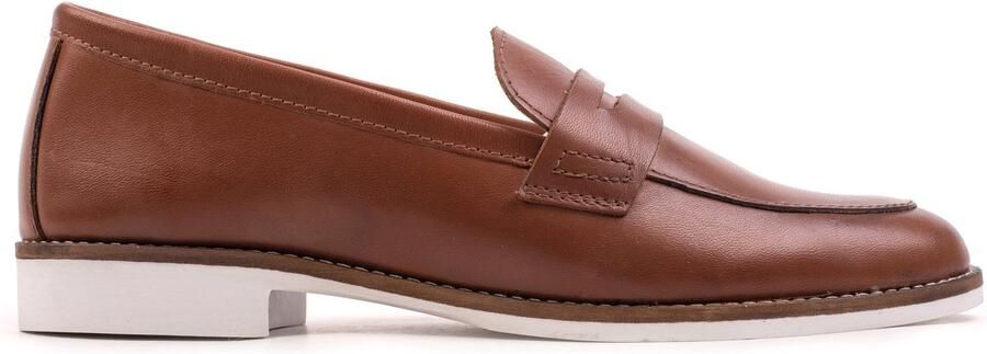 OMNIO code loafers dames cognac leer
