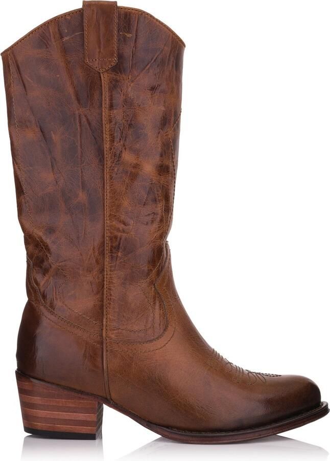 OMNIO DULCE NO PADDING MID BOOT Tan Leather Pull up