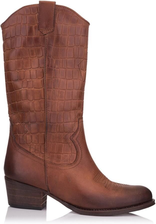 OMNIO dulce cowboy laarzen tan leer met coda effect