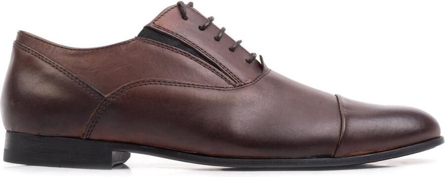 OMNIO -gusset-oxford-herenschoenen bruin leer