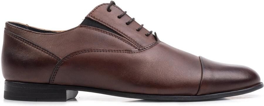OMNIO gusset oxfort veterschoen heren tan leer