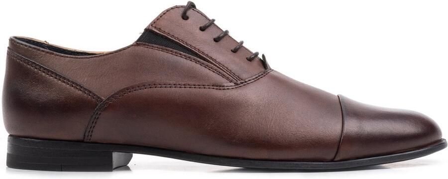 OMNIO gusset oxfort veterschoen heren tan leer