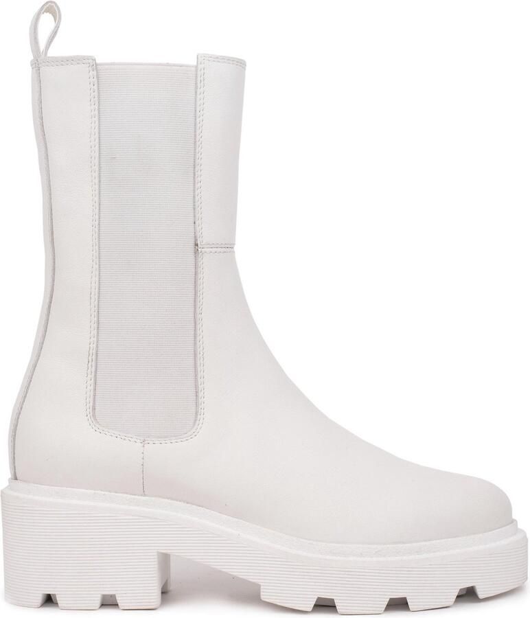 OMNIO Hinson sobra hoge chelsea boots dames wit leer