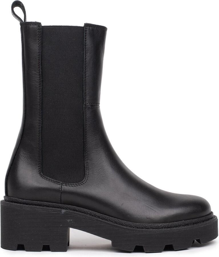 OMNIO Hinson sobra hoge chelsea boots dames zwart leer
