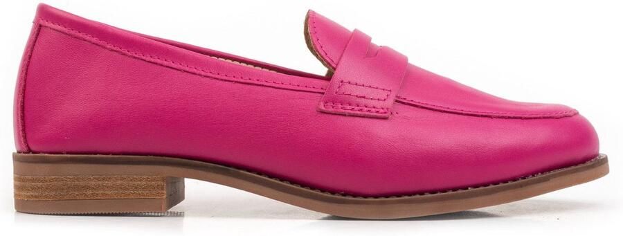 OMNIO jade loafers dames fuchsia leer