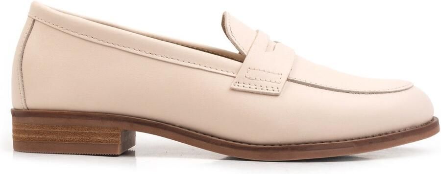OMNIO jade loafers dames nude rose leer