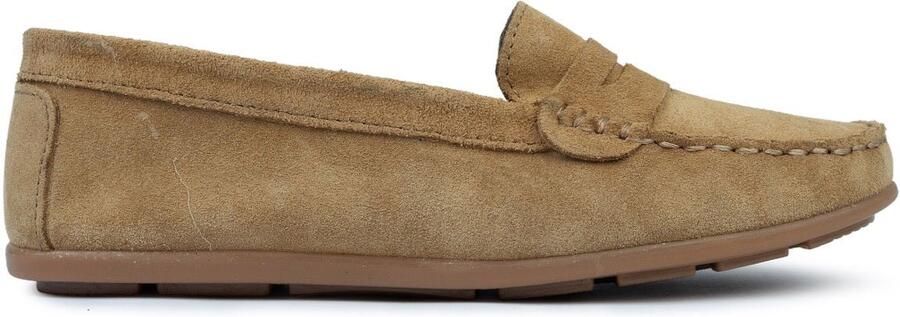 OMNIO jessa loafers dames camel suède