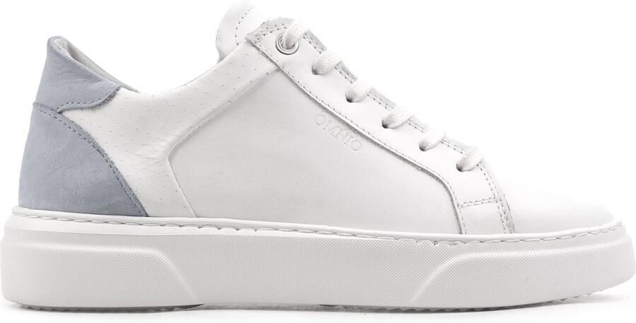 OMNIO kea glam sneakers dames wit lichtblauw leer