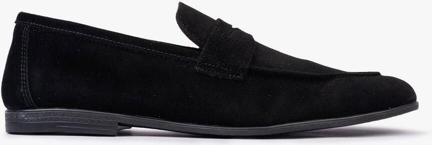 OMNIO lars loafers heren zwart suède