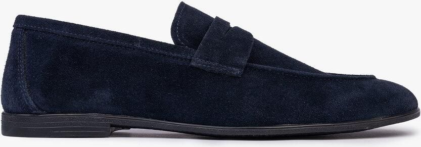 OMNIO lars loafers heren navy suède