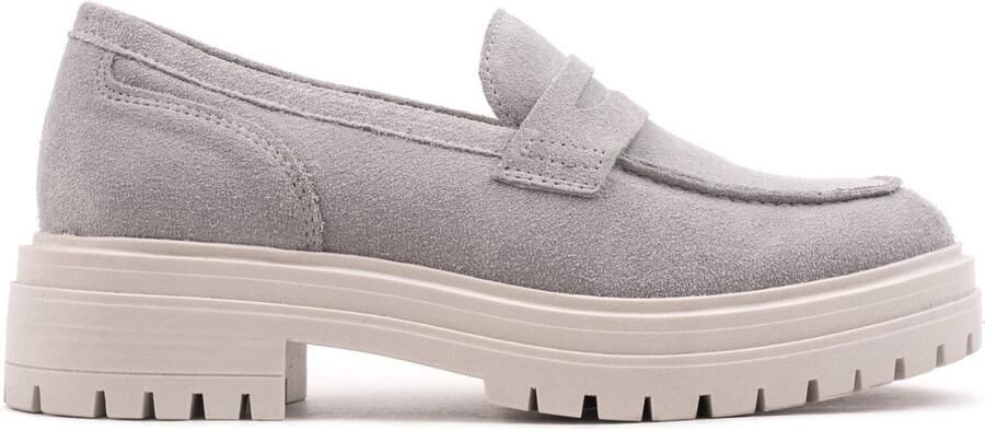 OMNIO leyton loafers dames grijs suede