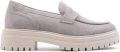 OMNIO leyton loafers dames grijs suede - Grijs