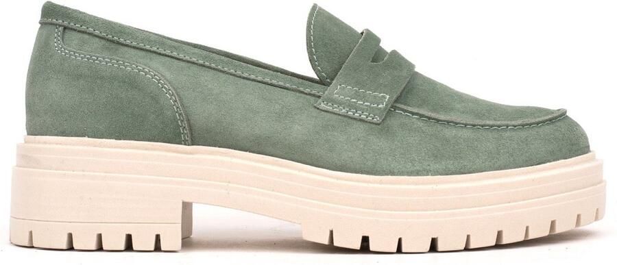 OMNIO leyton loafers dames mint suede