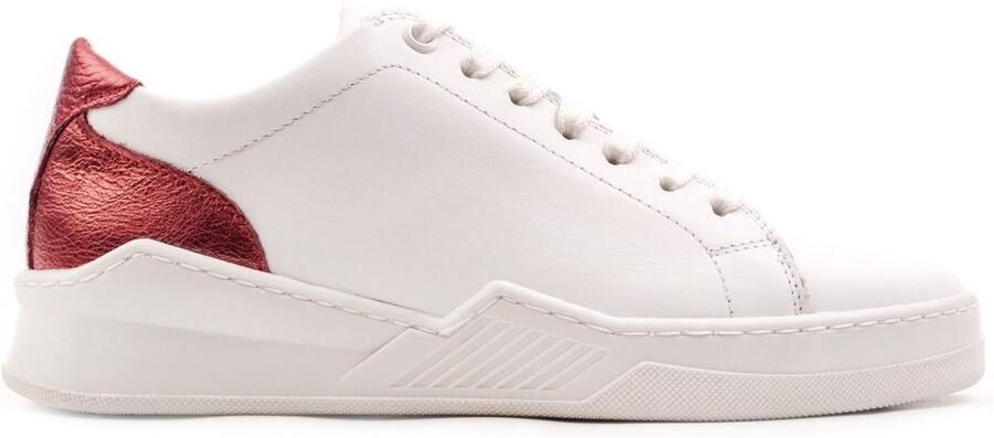 OMNIO spencer city sneaker dames wit rood leer