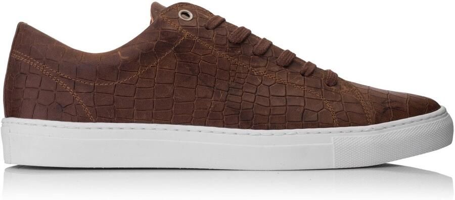 OMNIO VELO SNEAKER ECO Croco 2 Cuoio Embossed Leather