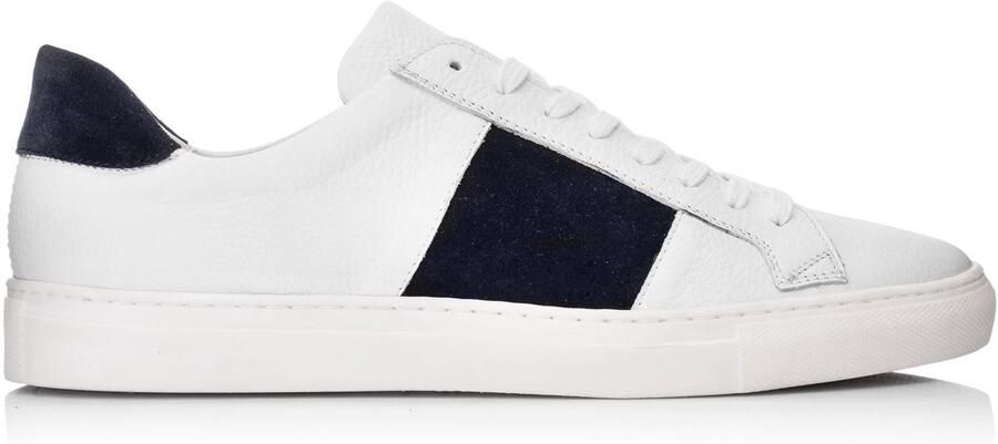 OMNIO velo val sneakers heren wit leer navy suède