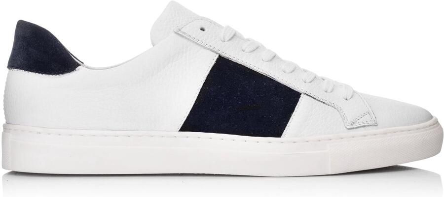 OMNIO velo val sneakers heren wit leer navy suède