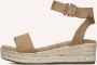Omoda Beige Suède Espadrilles met Enkelbandje - Thumbnail 2