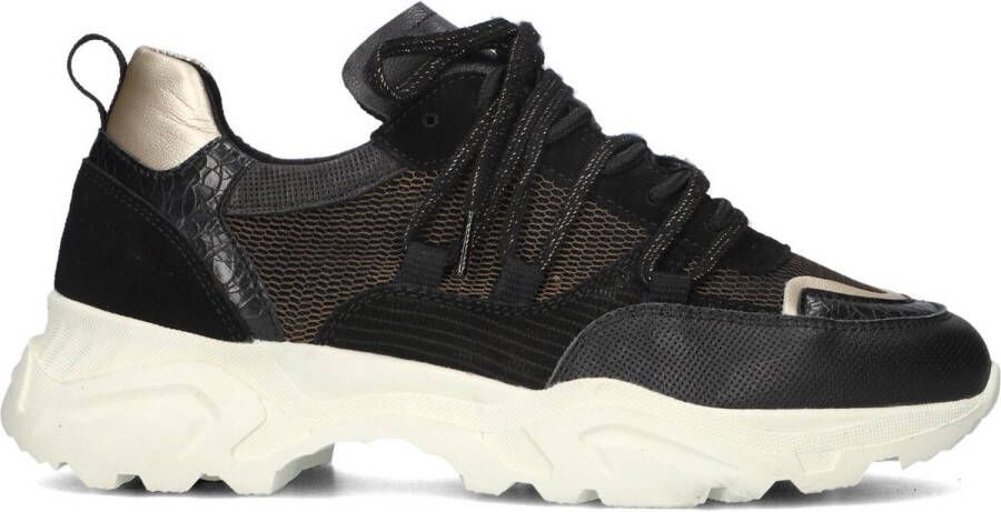 Omoda Alicia 402-k Sneakers Dames Leren Sneaker Zwart