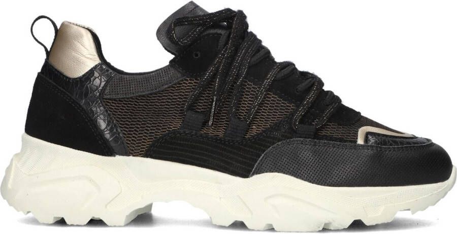 Omoda Alicia 402-k Sneakers Leren Sneaker Dames Zwart
