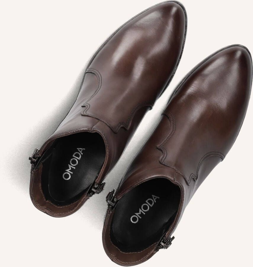 Omoda Badia Enkellaarsjes Enkelboots met rits Dames Bruin - Foto 4