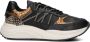 Omoda Charu Sneakers Dames Leren Sneaker Zwart - Thumbnail 1