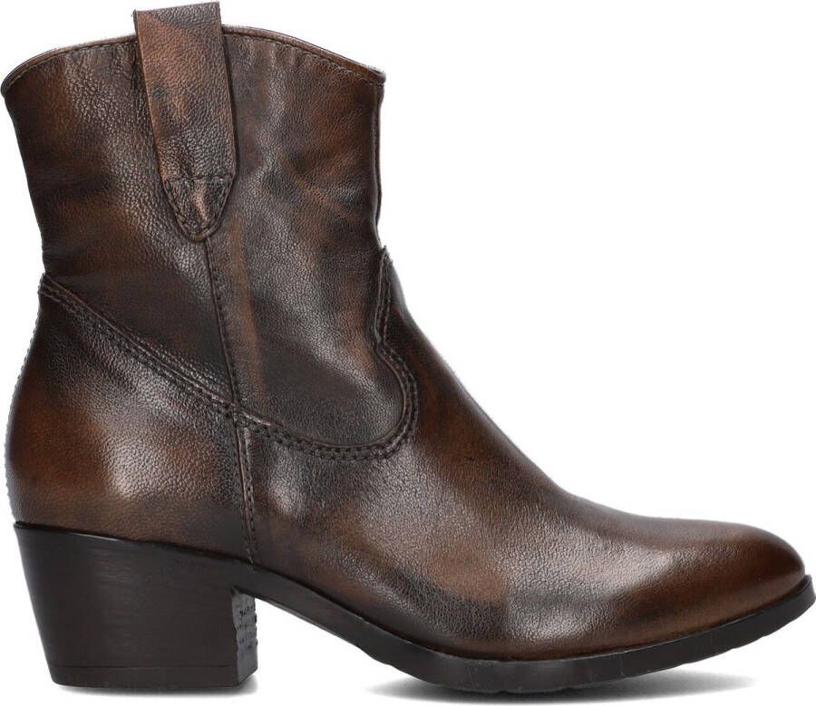 Omoda Dallas Enkellaarsjes Enkelboots met rits Dames Bruin