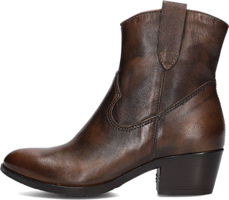 Omoda Dallas Enkellaarsjes Enkelboots met rits Dames Bruin