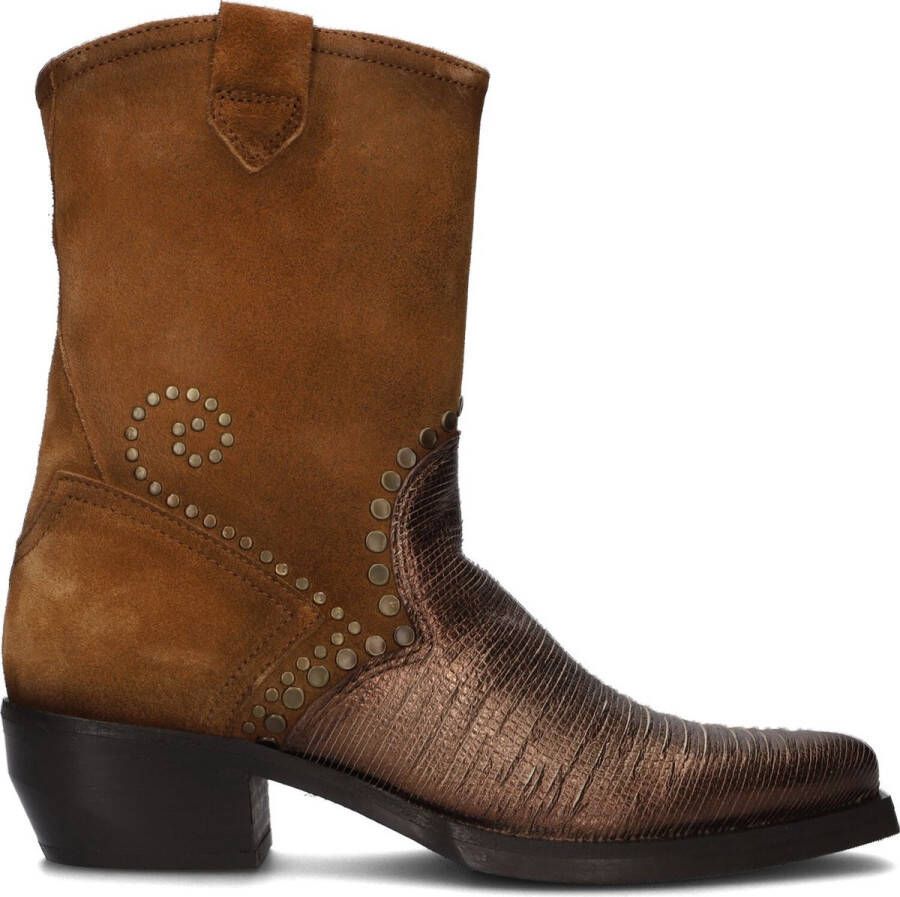 Omoda D268 Enkellaarsjes Enkelboots met rits Dames Cognac - Foto 3