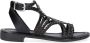 Omoda Zwarte sandalen met studs en gevlochten bandjes - Thumbnail 2