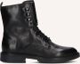 Omoda Zwarte Leren Veterschoenen - Thumbnail 2