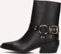 Omoda Mexi-14 Enkellaarsjes Enkelboots met rits Dames Zwart - Thumbnail 2