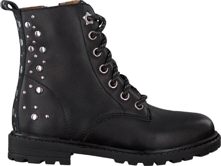 Omoda Om120554 Veterboots Laarzen Met Veters Meisjes Zwart