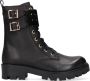 Omoda Om121793 Veterboots Laarzen Met Veters Meisjes Zwart - Thumbnail 2