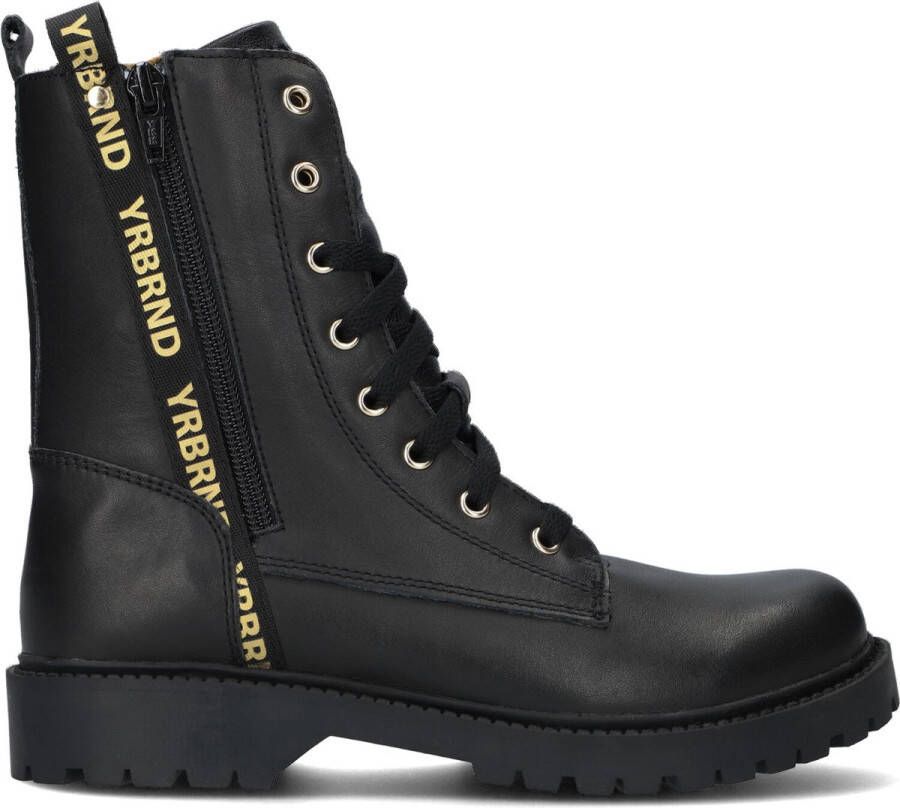 Omoda Om122782 Veterboots Laarzen Met Veters Meisjes Zwart