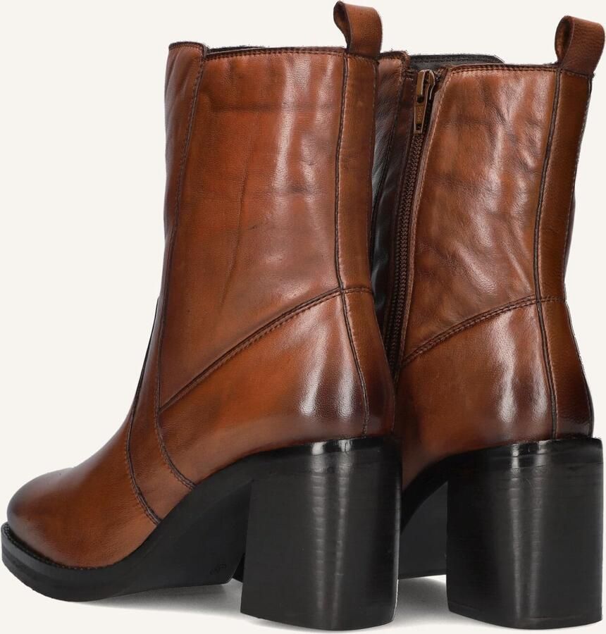 Omoda 16492 Enkellaarsjes Enkelboots met rits Dames Cognac - Foto 2