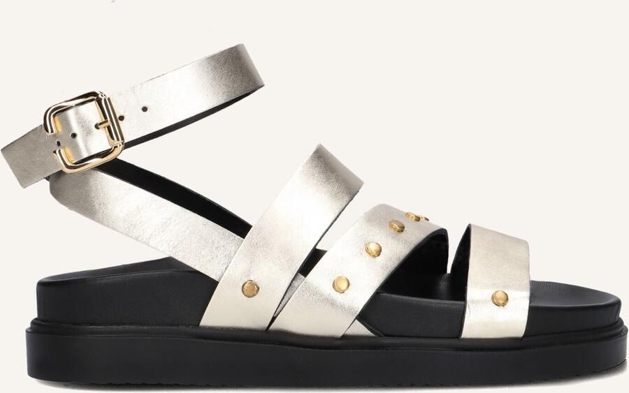 Omoda Gouden Leren Sandalen met Studs - Foto 2
