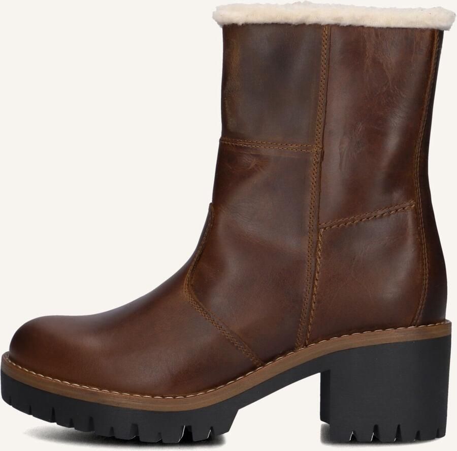 Omoda Stijlvolle Cognac Leren Enkellaarzen - Foto 2