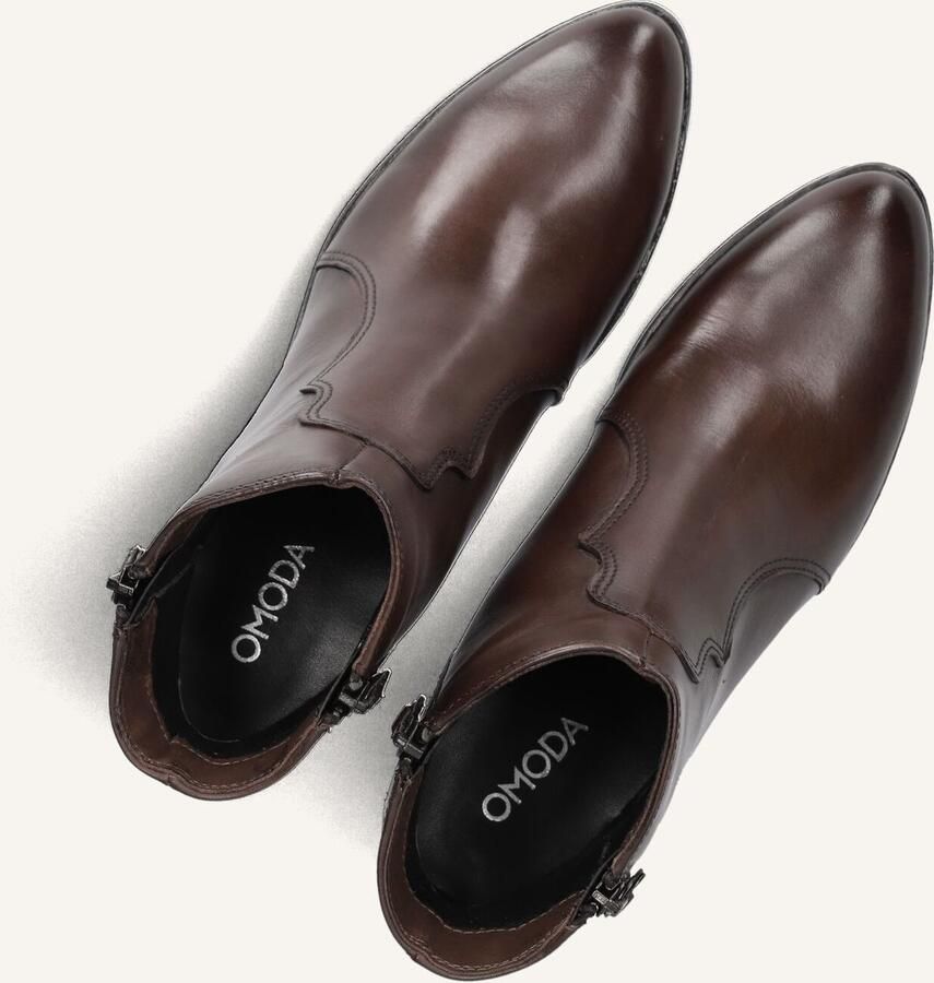 Omoda Badia Enkellaarsjes Enkelboots met rits Dames Bruin - Foto 2
