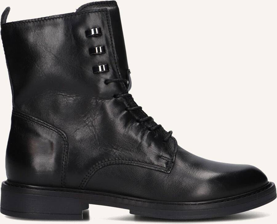 Omoda Zwarte Leren Veterschoenen - Foto 2