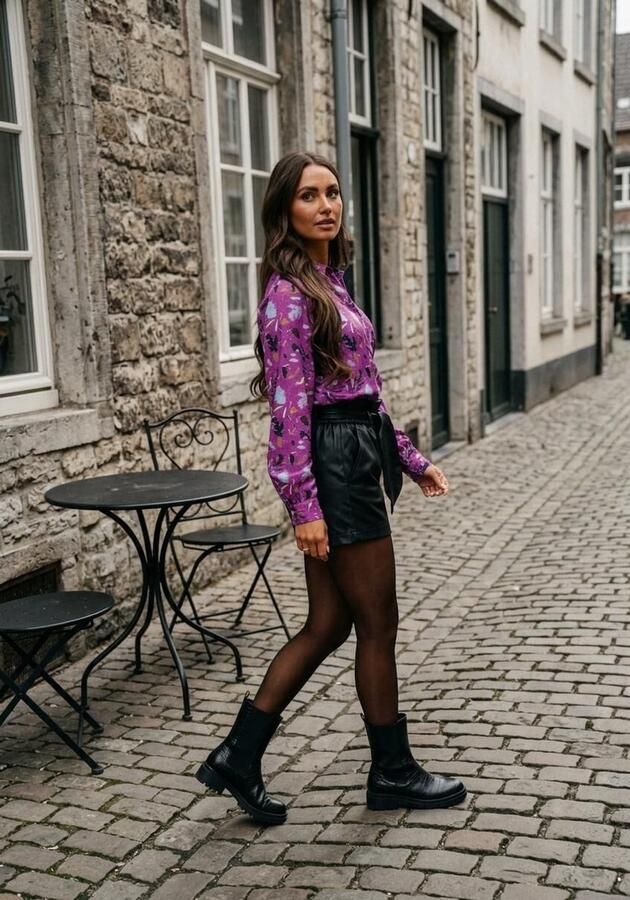 Omoda Zwarte Leren Croco Enkelboots - Foto 2