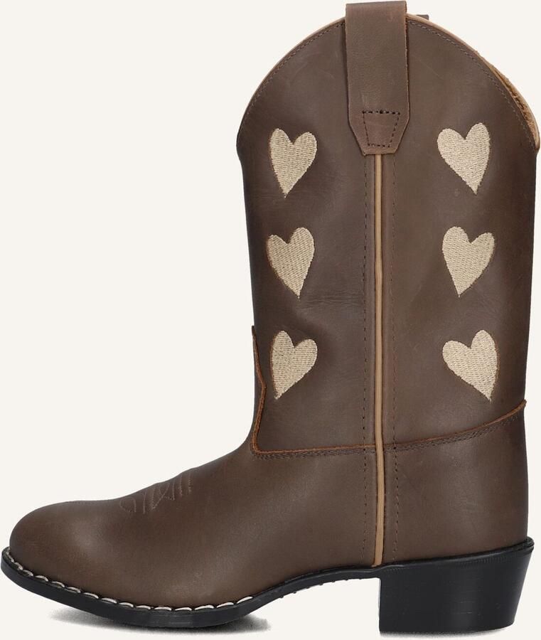 Omoda Sea Heart Laarzen Leer Meisjes Bruin