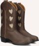 Omoda Sea Heart Laarzen Leer Meisjes Bruin - Thumbnail 1
